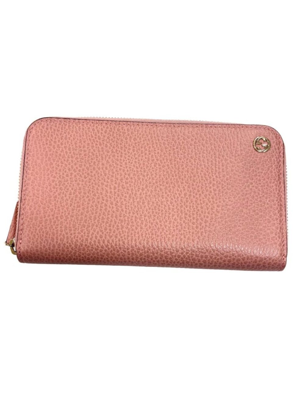 Gucci Interlocking G GG Round Wallet Pink Leather